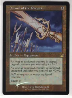 MTG Ravnica Remastered Foil Retro Frame Card Sword of the Paruns - Image 1