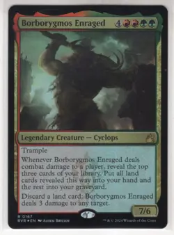 MTG Ravnica Remastered Foil Card #167 Borborygmos Enraged - Image 1