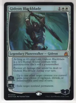 MTG Ravnica Remastered Foil Card #20 Gideon Blackblade - Image 1