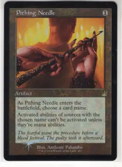 MTG Ravnica Remastered Foil Retro Frame Card Pithing Needle - Image 1