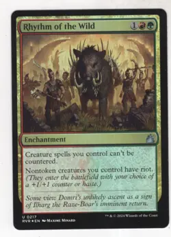 MTG Ravnica Remastered Foil Card #217 Rhythm of the Wild - Image 1