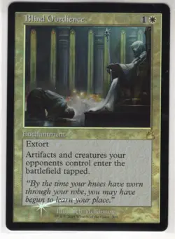 MTG Ravnica Remastered Foil Retro Frame Card Blind Obedience - Image 1