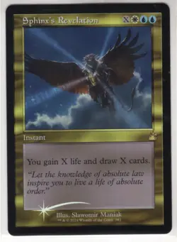 MTG Ravnica Remastered Foil Retro Frame Card Sphinx's Revelation - Image 1