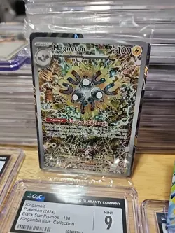 2024 POKEMON SVP SURGING SPARKS POKEMON CENTER ETB PROMO #159 MAGNETON PSA 10 - Image 4