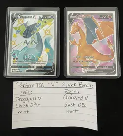 Pokemon TCG “V” 2 Pack Bundle: Charizard V And Dragapult V - Image 3