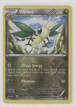 Vibrava Reverse Foil Pokemon XY Furious Fists #75 - Image 1