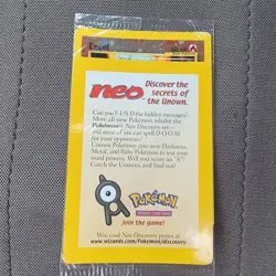 Sealed 2001 Entei Reverse Holo Pokemon Neo Discovery Black Star Movie Promo VTG - Image 1