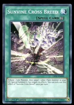 Yugioh TCG Sunvine Cross Breed 2020 1st Edition - Image 1