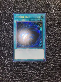 Yugioh! Mystical Space Typhoon RA02-EN048 Secret Rare 1st Edition Near Mint - Image 1