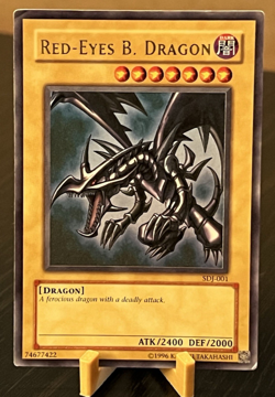Yugioh Red-Eyes Black Dragon SDJ-001 Ultra Rare LP - Image 3