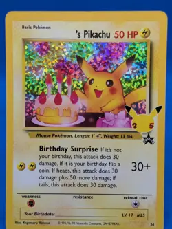 ______'s Pikachu 24/53 Celebrations: Classic Collection Holo Pokemon Card - Image 2