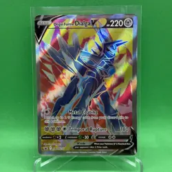 Pokemon Origin Forme Dialga V SWSH255 Full Art Black Star Promo Card Holo - Image 1