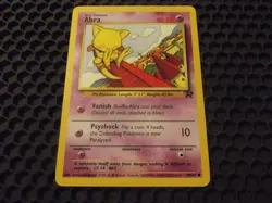 Pokemon TCG WOTC Team Rocket Abra NON- Holo Rare Card 49/82 NM/LP - Image 1