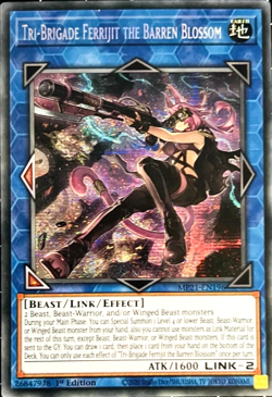 Tri-Brigade Ferritin The Barren Blossom MP21-EN196 Secret 1st Ed YuGiOh TCG Card - Image 1