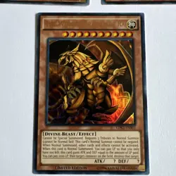 Yugioh! TCG Full set Egyptian God Cards Ra Obelisk Slifer LDK2 - Image 2