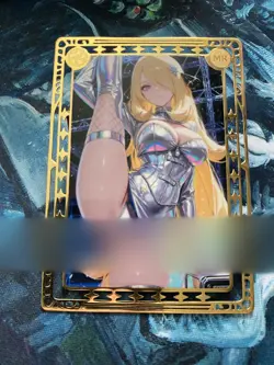 Premium Metal Waifu Card - Rare Lewd Anime CCG Collectible - Cynthia - Image 1