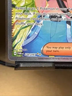 Pokemon TCG Perrin Card 209/167 Twilight Masquerade Special Illustration Rare - Image 3