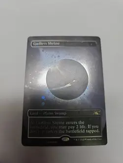 MTG Borderless Galaxy Foil Godless Shrine NM Unplayed Unfinity Magic - Image 2