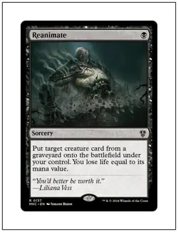 1x Reanimate, Murders at Karlov Manor Commander, Magic MTG NM - Image 1