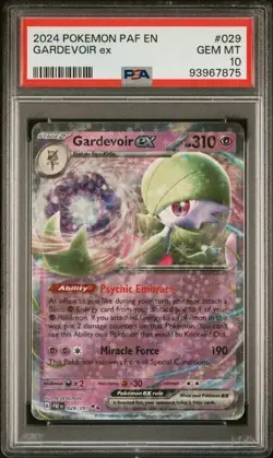 Gardevoir Ex Holo Double Rare 2024 Pokemon Paldean Fates PAF #029 PSA 10 - Image 1