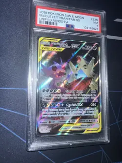 Mega Sableye & Tyranitar GX 226/236 Alt Art Unified Minds Pokemon PSA 7 M - Image 3