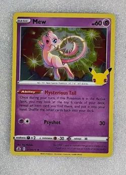 Mew 011/025 NM/M Celebrations 25th Anniversary Holo Pokemon TCG - Image 1