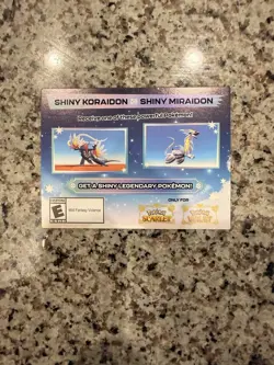 Pokemon Scarlet And Violet Serial Codes Shiny Koraidon or Miraidon UNSCRATCHED! - Image 1
