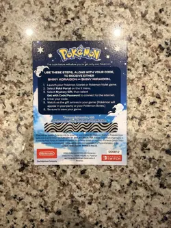 Pokemon Scarlet And Violet Serial Codes Shiny Koraidon or Miraidon UNSCRATCHED! - Image 2