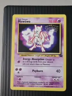 Pokemon TCG - MEWTWO #3 - STAMPED PROMO - WB Pokemon: The First Movie 1999 - HP - Image 1