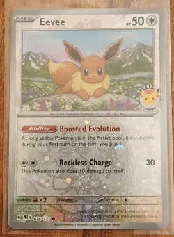 Eevee 074/131 Pokemon Day 2025 Cosmos Holo Prismatic Evolutions - Image 1