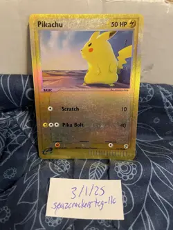 Pokemon Pikachu #72/100 reverse ex Sandstorm;FREE SHIPPING! - Image 1