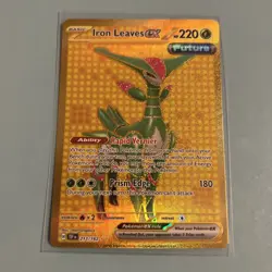Pokemon Iron Leaves ex 213/162 Sv05: Temporal Forces - Gold - Pack Fresh Mint - Image 1
