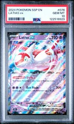 2024 Pokemon Surging Sparks - Latias EX 076 PSA 10 GEM MINT - Image 1