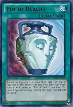 [BLACK RARE] YuGiOh - Pot of Duality - BP02-EN160 - LP - 1st Edition - Image 1