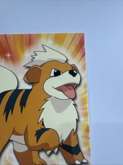 Topps Pokemon TV animation Edition card #58 Growlithe RED Logo - Image 3