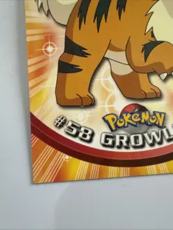 Topps Pokemon TV animation Edition card #58 Growlithe RED Logo - Image 4