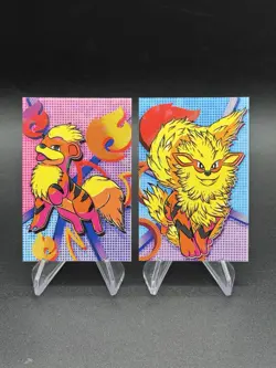 Growlithe Arcanine Cracked Ice Holo Pokemon Card Database Team Rocket Peru - Image 1