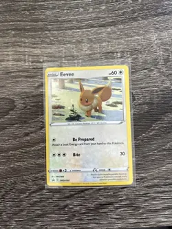 Pokemon TCG Eevee SWSH190 Black Star Promo Cosmos Holo Pokemon Card NM - Image 1