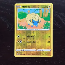 Mareep 054/203 Pokemon Evolving Skies Sword & Shield Reverse Holo Common Card NM - Image 1