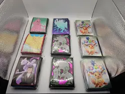 Pokemon TCG ETB Card Sleeves Lot - Sealed - Eevee, Giovanni Mewtwo, + More - Image 1