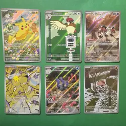 Pokemon Card Lot - 6 illustration cards with Pikachu promo English - Image 1