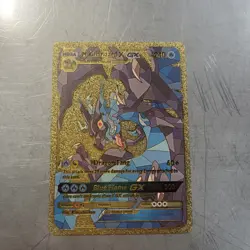 POKEMON M CHARIZARD GX GOLD FOIL TRADING Gold Fan Art Card - Image 1
