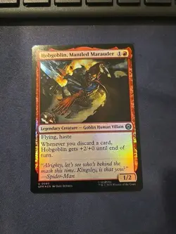 NM-Mint, English MTG Foil Hobgoblin, Mantled Marauder - Foil Marvel's Spider-Man - Image 1