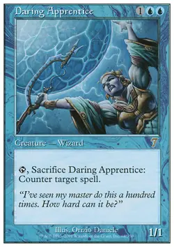 Magic the Gathering MTG Daring Apprentice (68) Seventh Edition LP - Image 1
