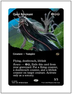 1x Qarsi Revenant, Borderless Art, Magic the Gathering, MTG NM - Image 1