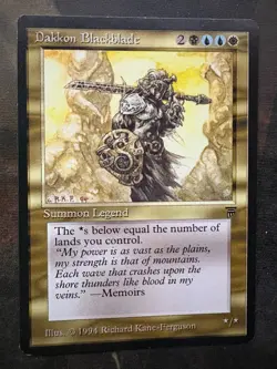 *** LEGENDS Dakkon Blackblade *** NM-Mint - DUTY FREE - Vintage Magic MtG - Image 1