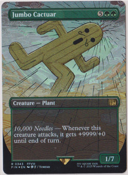 MTG Jumbo Cactuar (Borderless) Final Fantasy Foil - Image 1