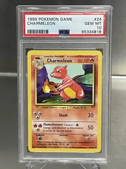 1999 Pokemon Game Charmeleon #24 PSA 10 Base Set - Image 1