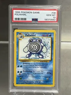1999 Pokemon Base Set 38/102 Poliwhirl PSA GEM MT 10 - Image 1
