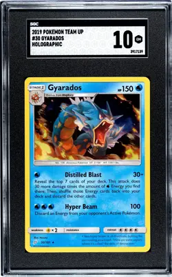 Gyarados Holo #30 Pokemon Sun & Moon Team Up 2019 SGC 10 - Image 1